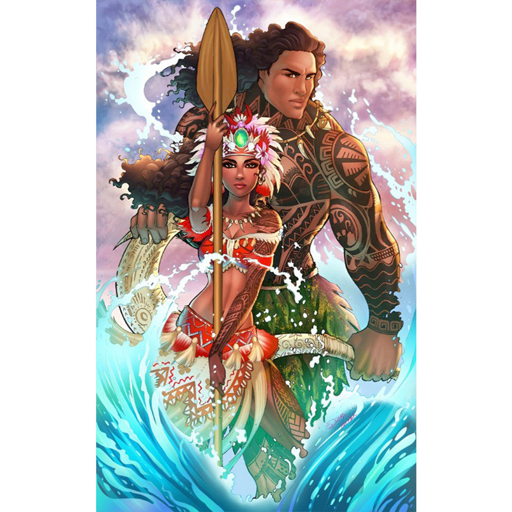 Chief Ana And The Colors Of Maui - Full Round Drill Diamond Painting 50*80cm