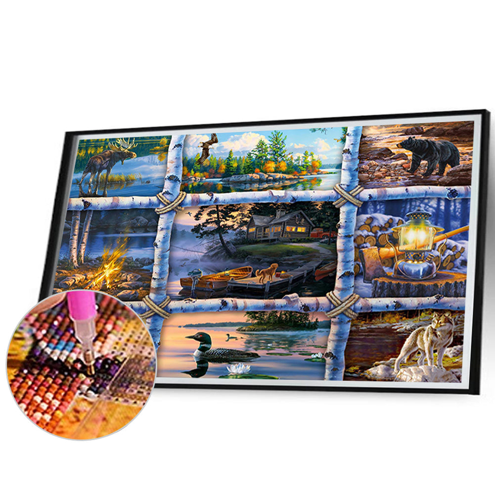 Northern Forest - Full Round Drill Diamond Painting 70*50cm