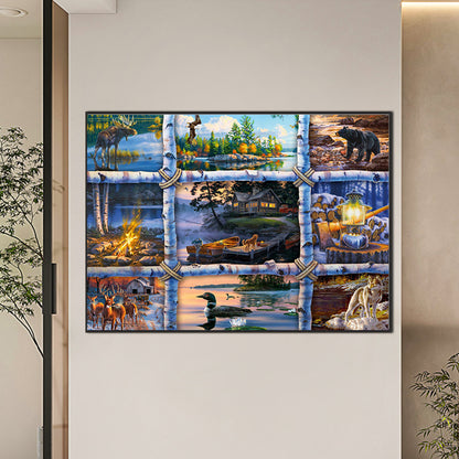 Northern Forest - Full Round Drill Diamond Painting 70*50cm