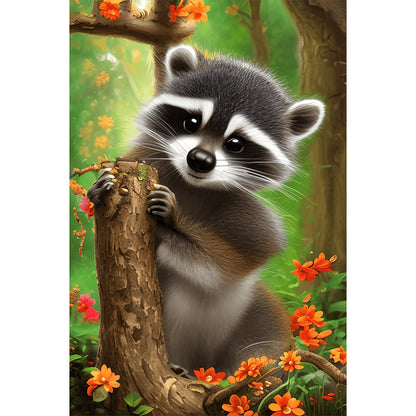 Raccoon - Full Round Drill Diamond Painting 40*60CM