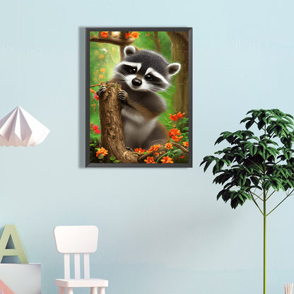 Raccoon - Full Round Drill Diamond Painting 40*60CM