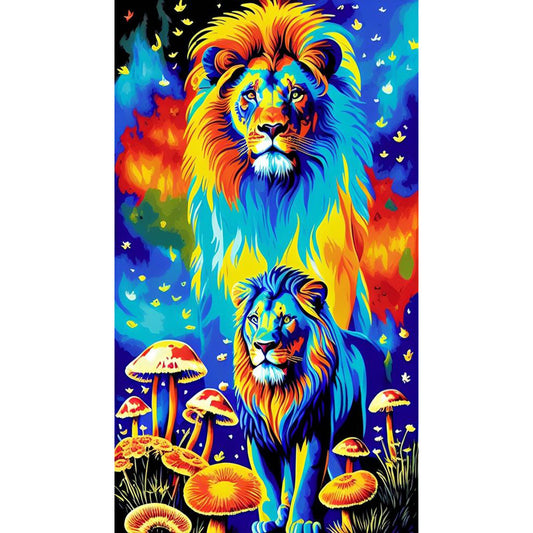 Lion King - Full Round Drill Diamond Painting 40*70CM