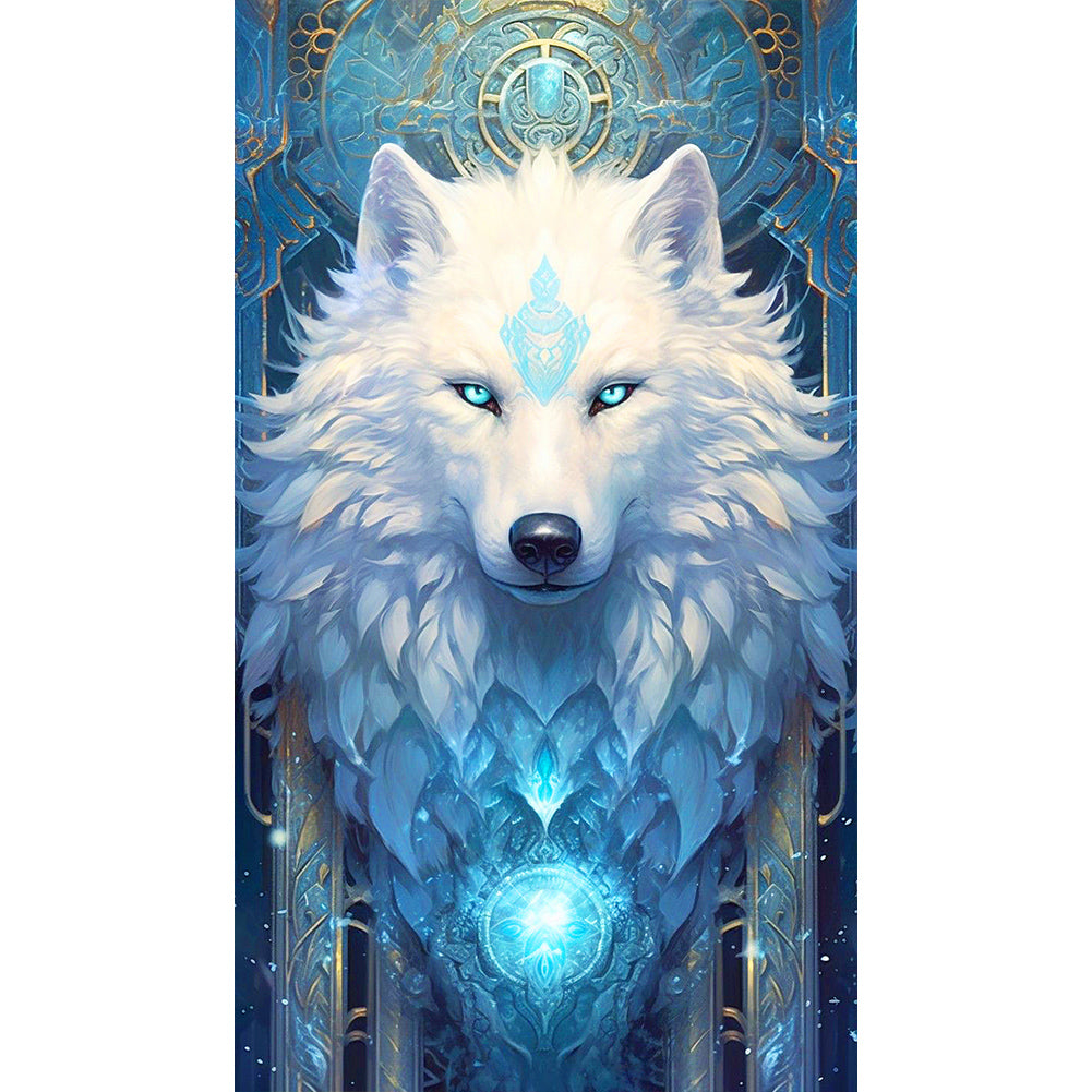 White Wolf - Full Round Drill Diamond Painting 40*70CM
