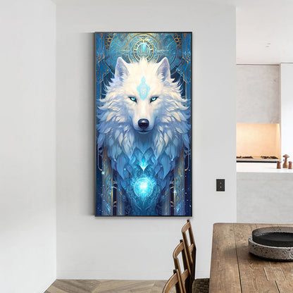 White Wolf - Full Round Drill Diamond Painting 40*70CM