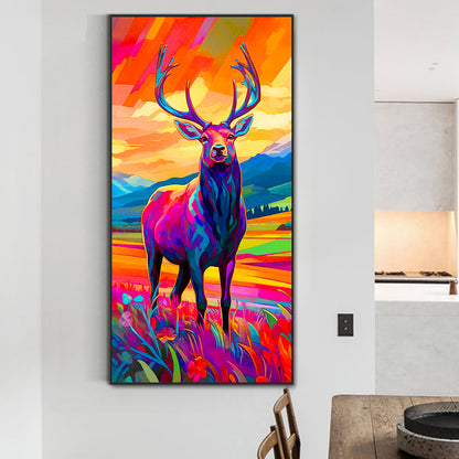 Colored Deer - Full Round Drill Diamond Painting 40*80CM