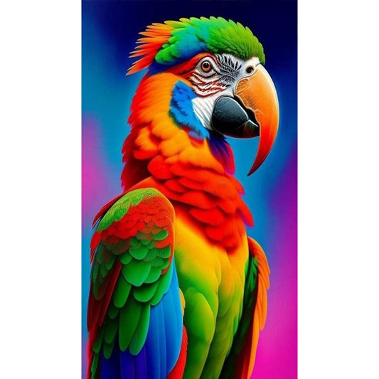 Rainbow Parrot - Full Round Drill Diamond Painting 40*70CM