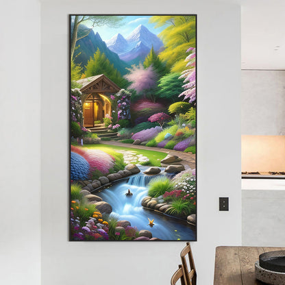 Mountain Scenery - Full Round Drill Diamond Painting 50*90CM