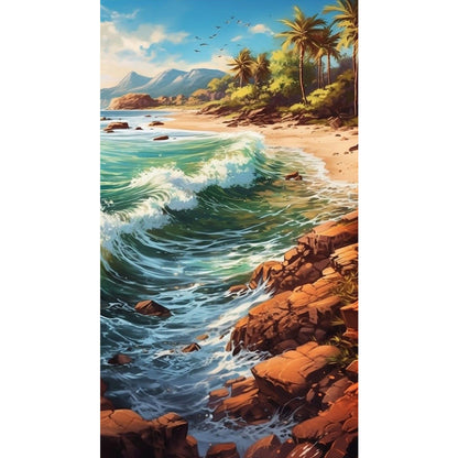 The Waves - Full Round Drill Diamond Painting 45*80CM