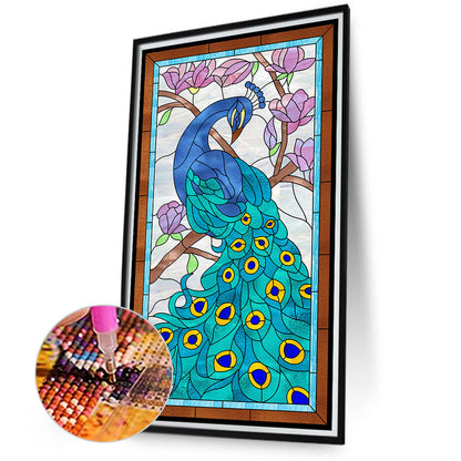 Peacock - Full Round Drill Diamond Painting 50*90CM