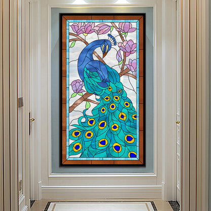 Peacock - Full Round Drill Diamond Painting 50*90CM