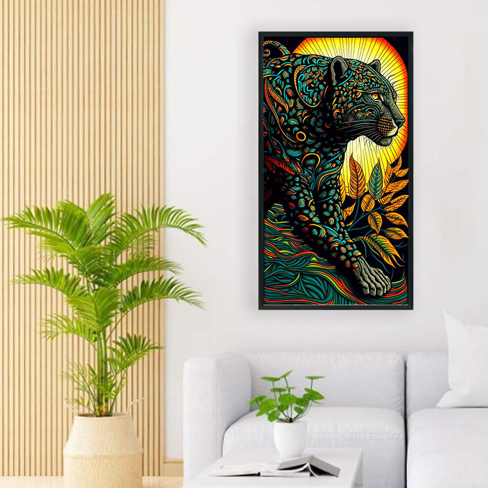 Color Leopard - Full Round Drill Diamond Painting 40*70CM