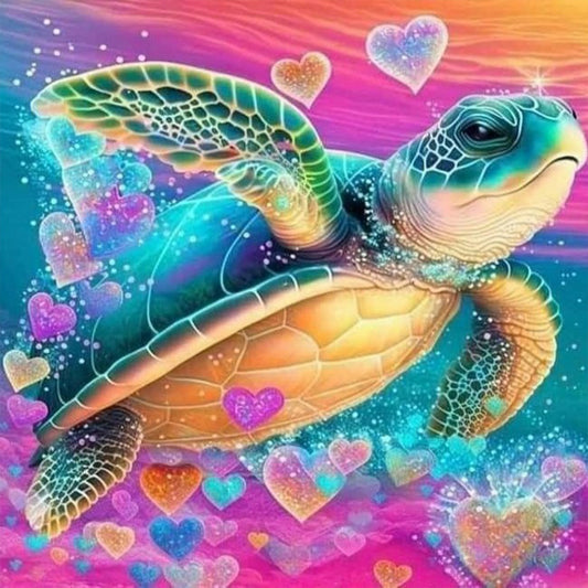 Little Turtle - Full Round Drill Diamond Painting 30*30CM