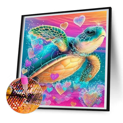 Little Turtle - Full Round Drill Diamond Painting 30*30CM