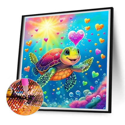 Little Turtle - Full Round Drill Diamond Painting 30*30CM