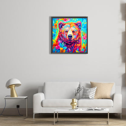 Colored Bear - Full Round Drill Diamond Painting 30*30CM