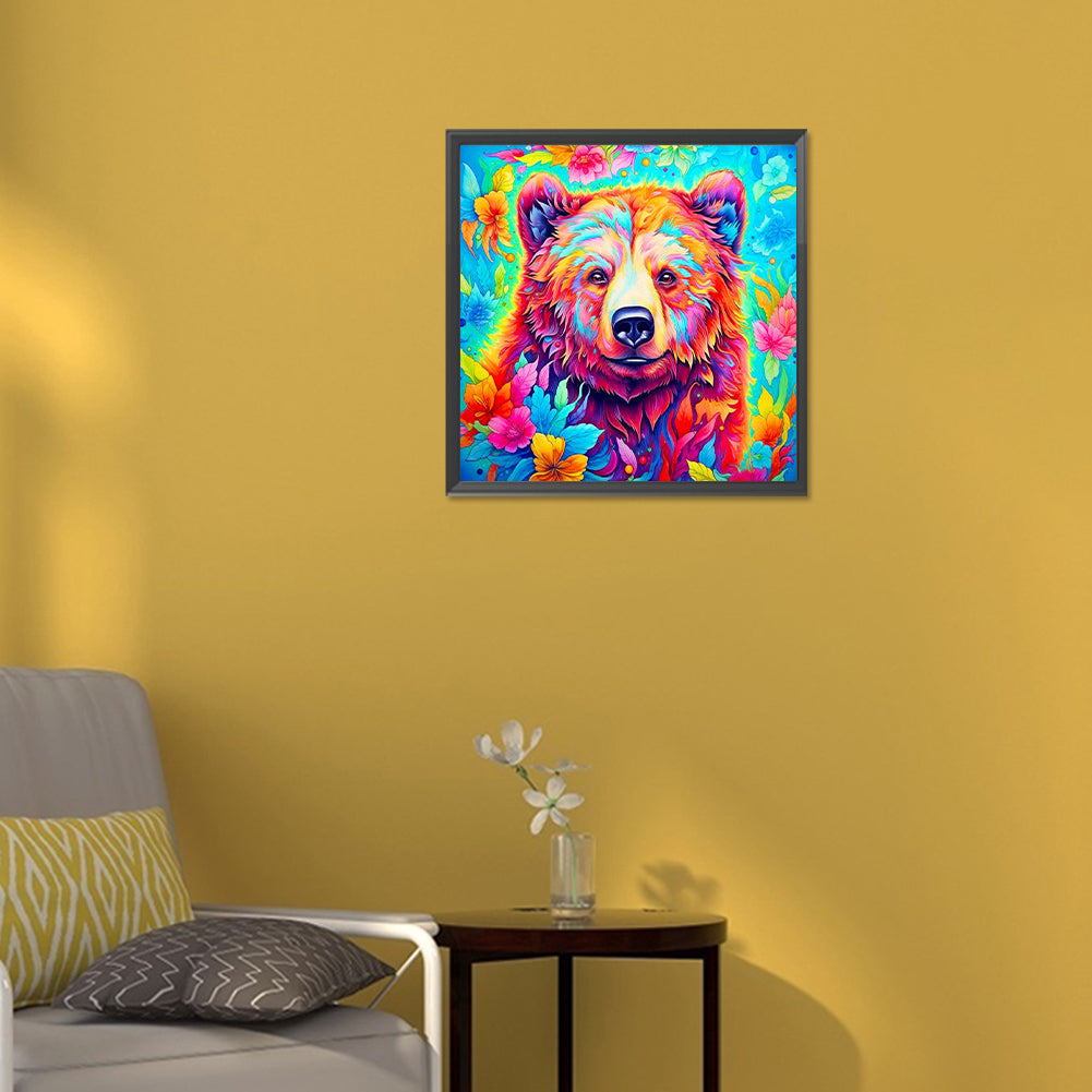 Colored Bear - Full Round Drill Diamond Painting 30*30CM