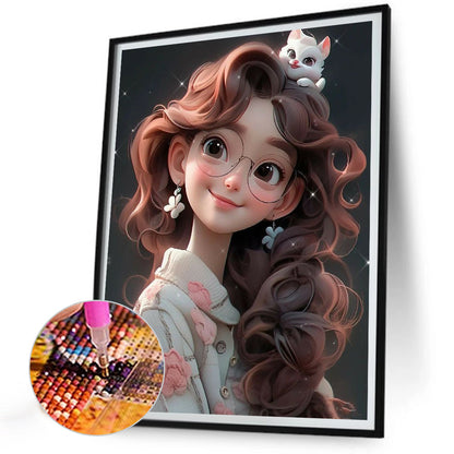 Cute Little Girl - Full Round Drill Diamond Painting 30*40CM