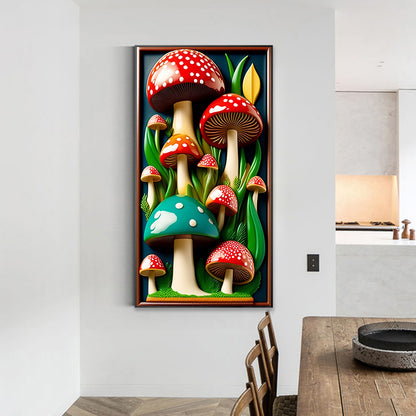 Mushroom - Full Round Drill Diamond Painting 40*70cm