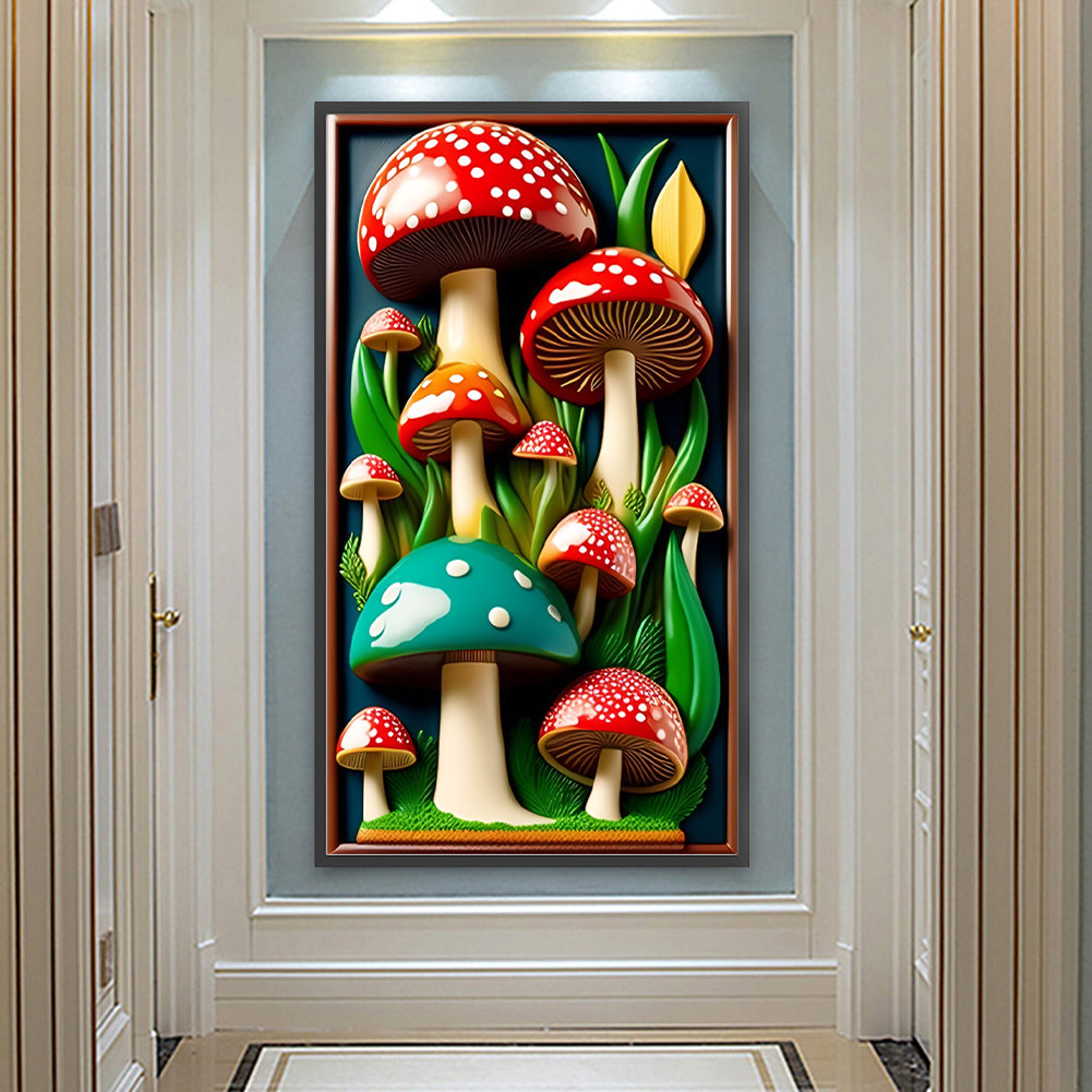 Mushroom - Full Round Drill Diamond Painting 40*70cm