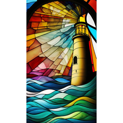 Lighthouse Glass Painting - Full Round Drill Diamond Painting 40*70CM