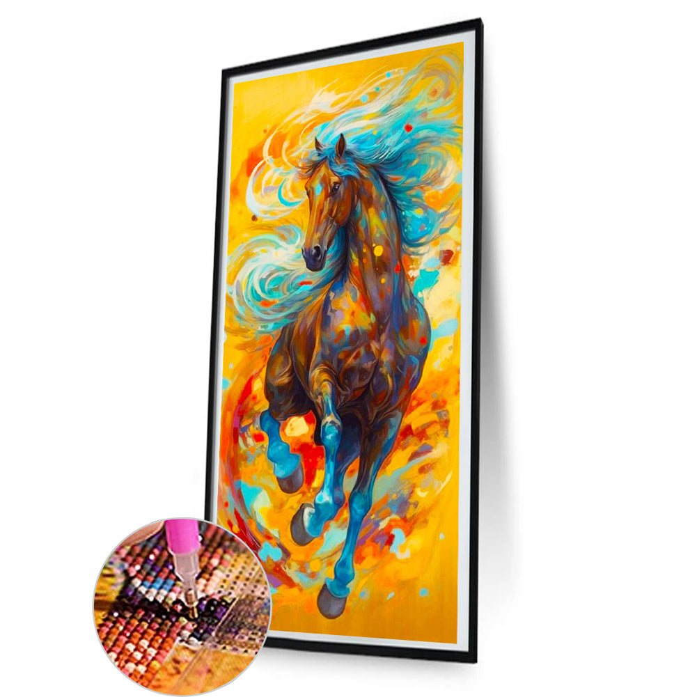 Galloping Horse - Full Round Drill Diamond Painting 40*80cm