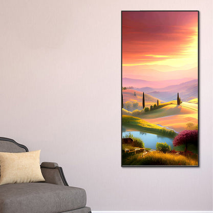 Hillside Style - Full Round Drill Diamond Painting 40*80CM