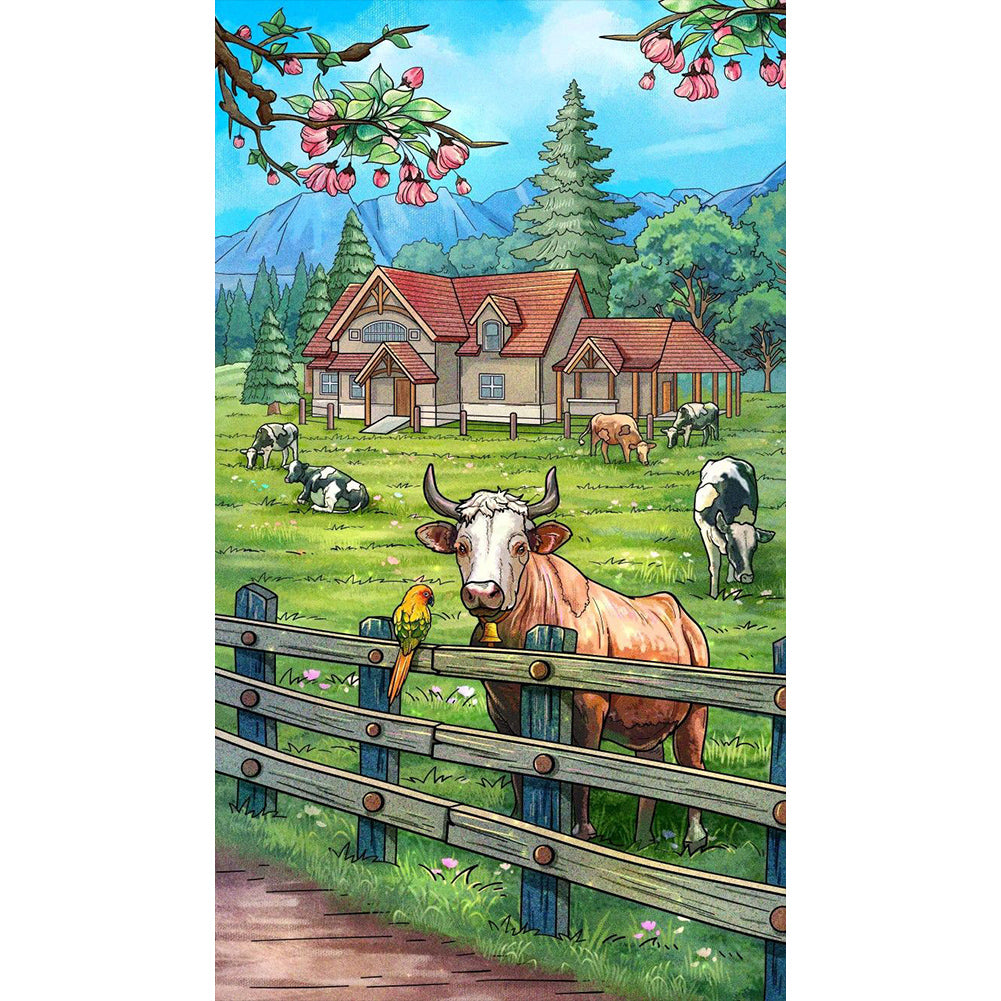 Cattle Factory - Full Round Drill Diamond Painting 40*70CM