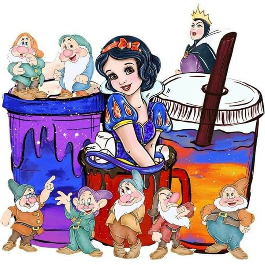 Snow White Cup - Full Round Drill Diamond Painting 30*30CM