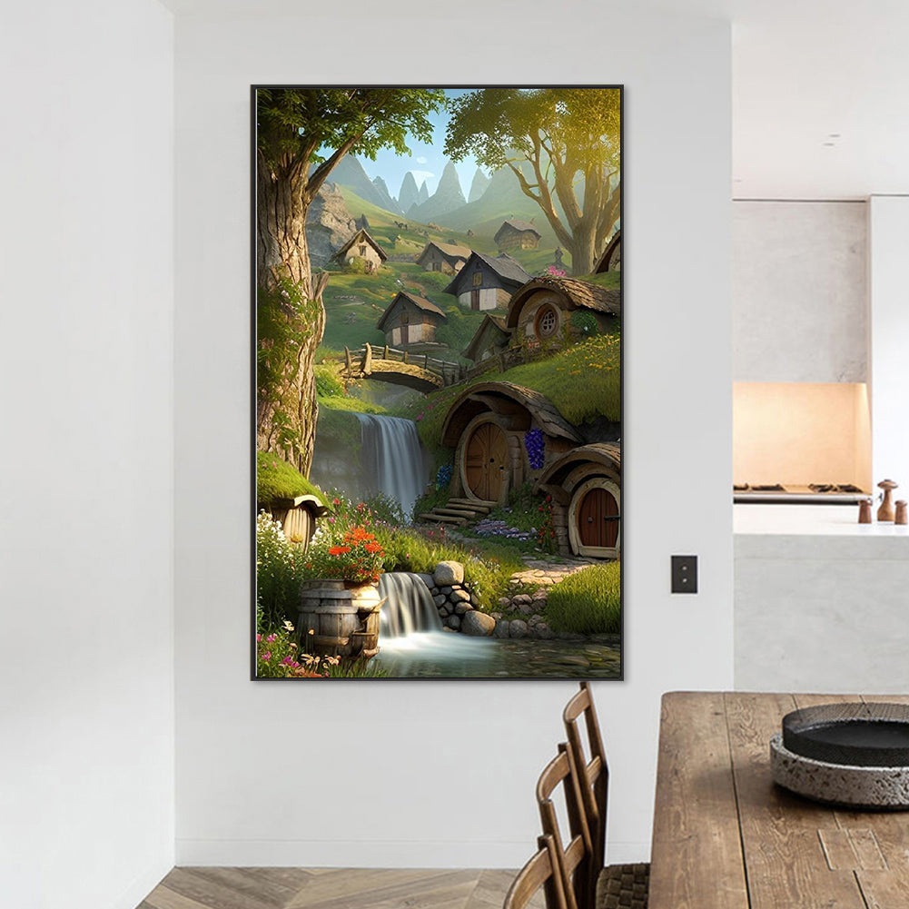 Forest Tree House - Full Round Drill Diamond Painting 50*80CM