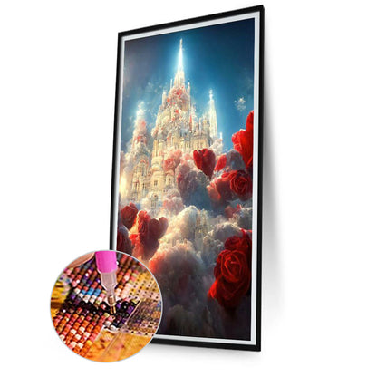 Rose Castle - Full Square Drill Diamond Painting 40*80CM