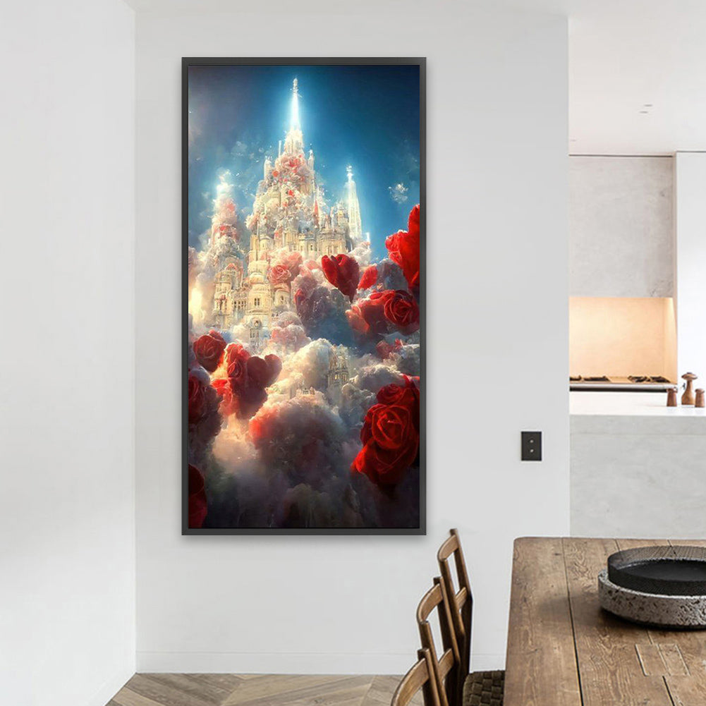 Rose Castle - Full Square Drill Diamond Painting 40*80CM