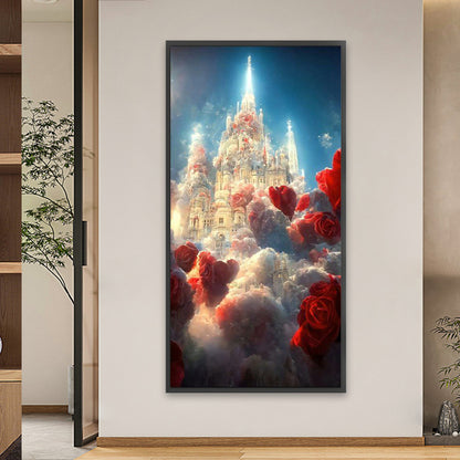 Rose Castle - Full Square Drill Diamond Painting 40*80CM