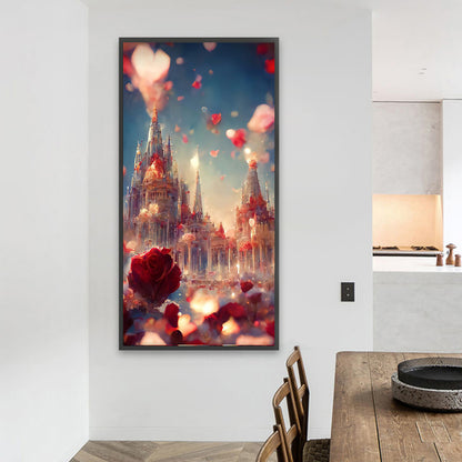 Rose Castle - Full Square Drill Diamond Painting 40*80CM