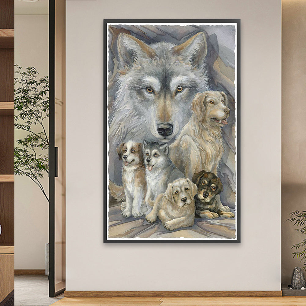 Wolf And Eagle - Full Square Drill Diamond Painting 60*100CM