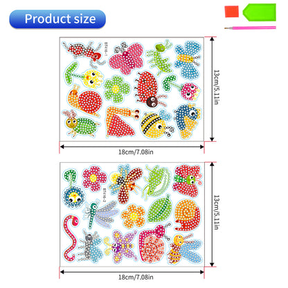 DIY Child Stickers Toy Animals Diamond Stickers Cartoon for Kids Adult Beginners