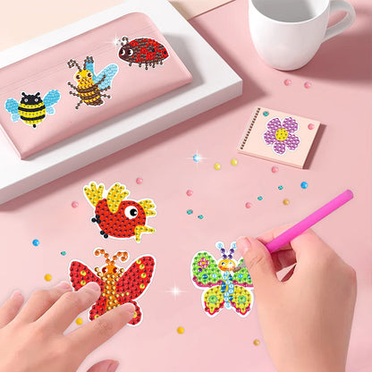 DIY Child Stickers Toy Animals Diamond Stickers Cartoon for Kids Adult Beginners