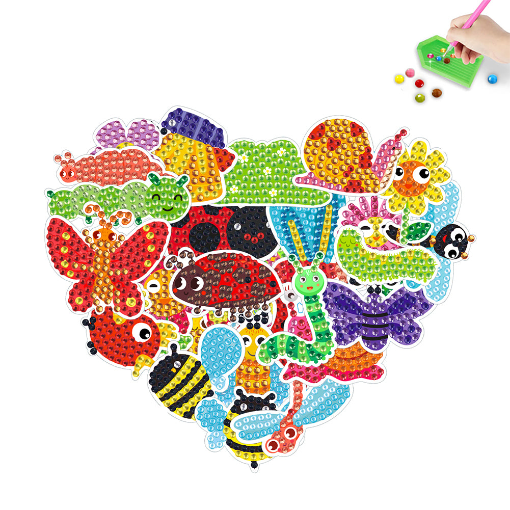 DIY Child Stickers Toy Animals Diamond Stickers Cartoon for Kids Adult Beginners