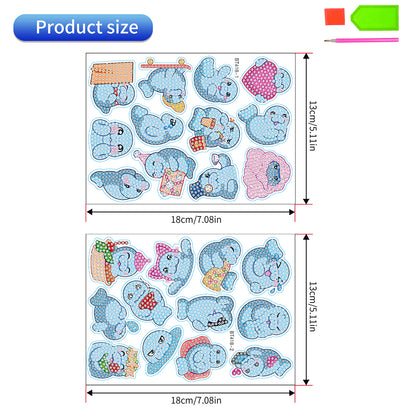 DIY Child Stickers Toy Animals Diamond Stickers Cartoon for Kids Adult Beginners