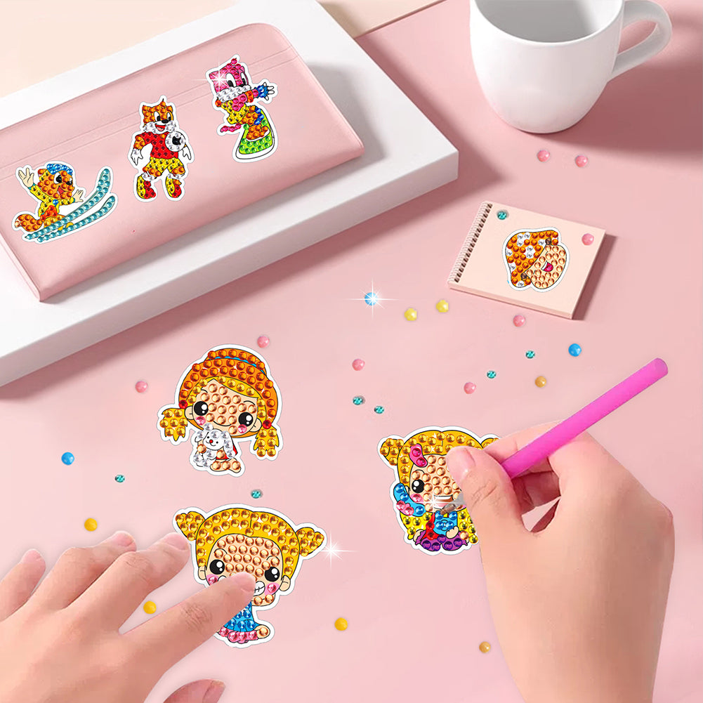 DIY Child Stickers Toy Animals Diamond Stickers Cartoon for Kids Adult Beginners