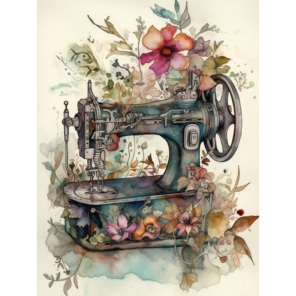 Sewing Machine - Full Round Drill Diamond Painting 30*40CM