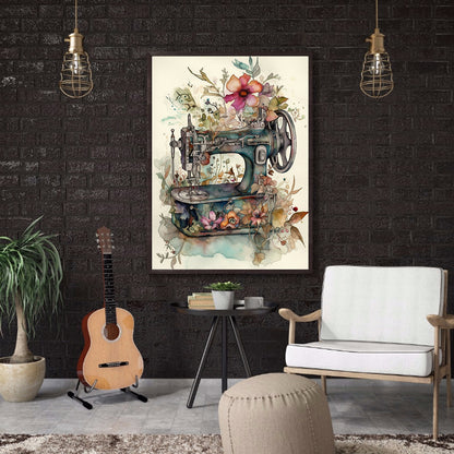 Sewing Machine - Full Round Drill Diamond Painting 30*40CM