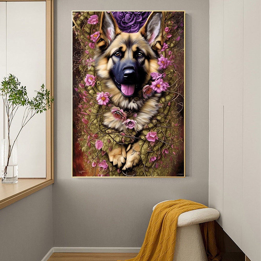 Wolf Dog - Full Round Drill Diamond Painting 40*60CM