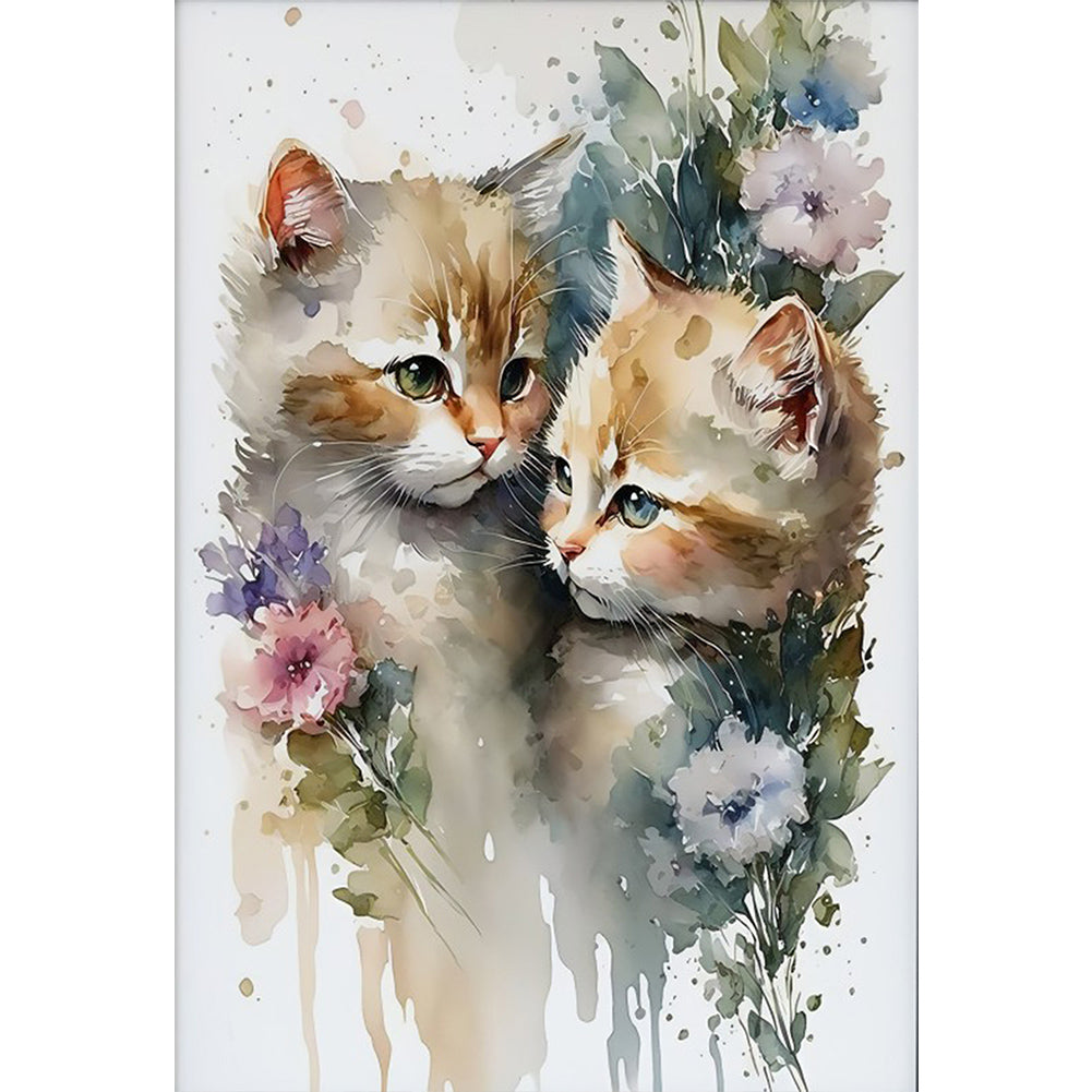 Kitten - Full Round Drill Diamond Painting 50*70CM
