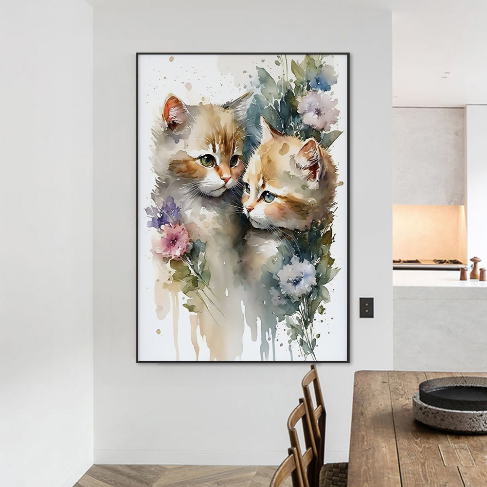 Kitten - Full Round Drill Diamond Painting 50*70CM