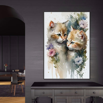 Kitten - Full Round Drill Diamond Painting 50*70CM