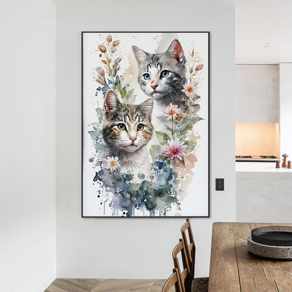 Kitten - Full Round Drill Diamond Painting 50*70CM
