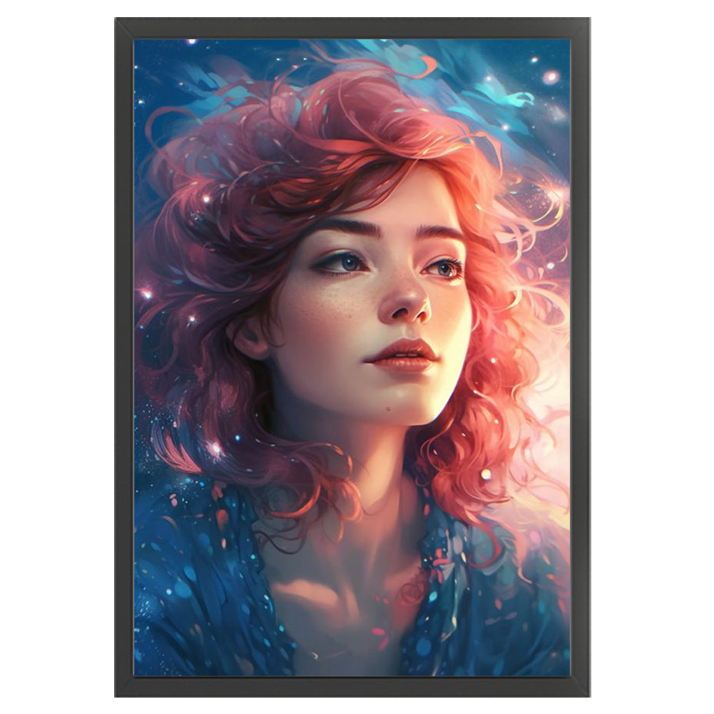 Starry Sky Girl - 11CT Stamped Cross Stitch 40*60CM