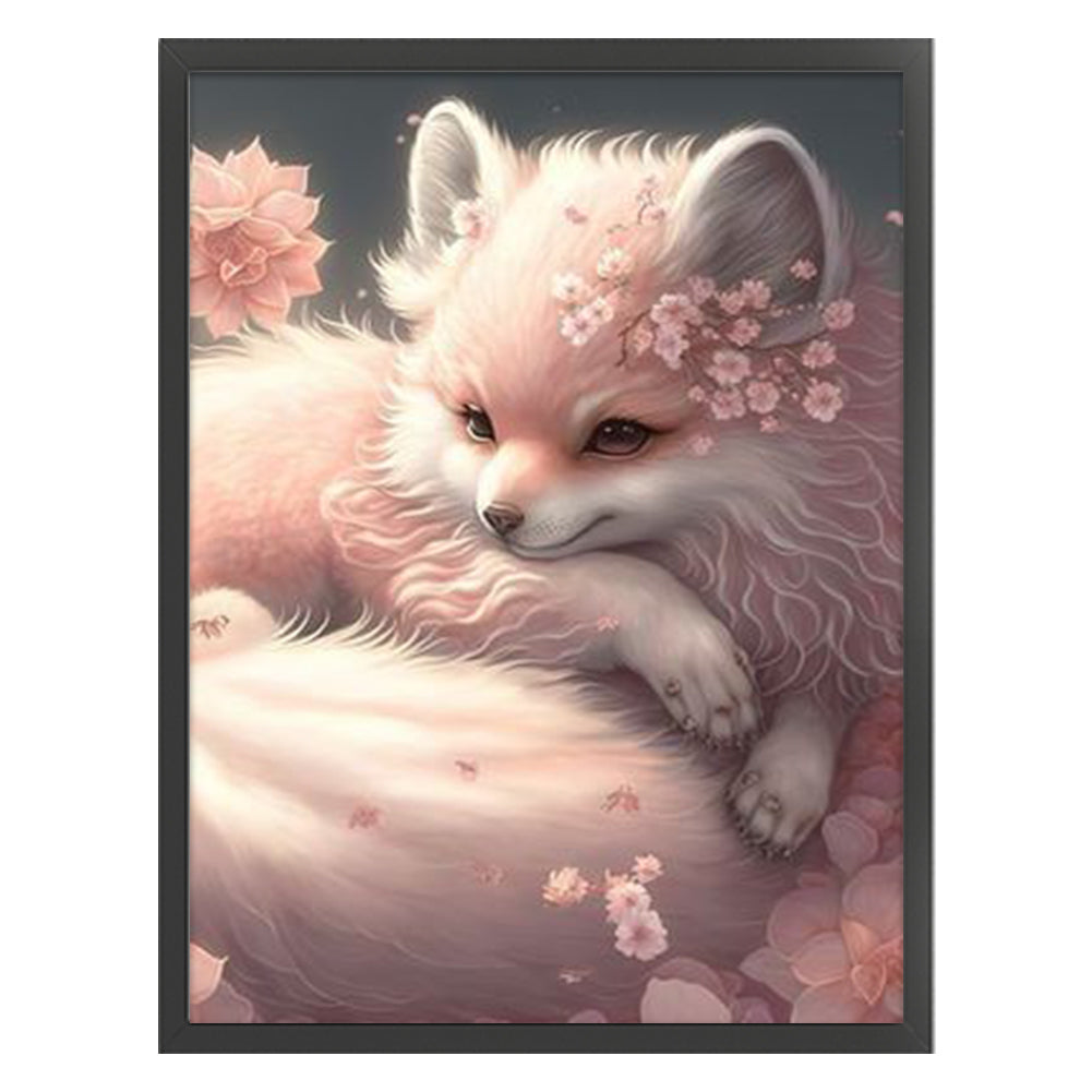 Pink Fantasy Fox - 11CT Stamped Cross Stitch 40*56CM