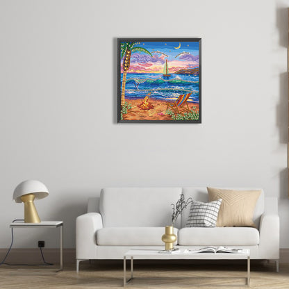 Summer Beach - Special Shaped Drill Diamond Painting 30*30CM