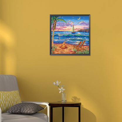 Summer Beach - Special Shaped Drill Diamond Painting 30*30CM